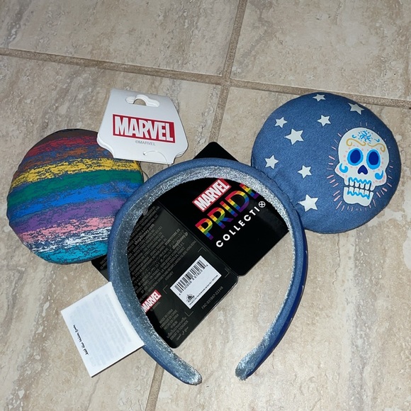 Disney Parks Rainbow Captain America Marvel Ears Headband Collection - NEW - Picture 8 of 9